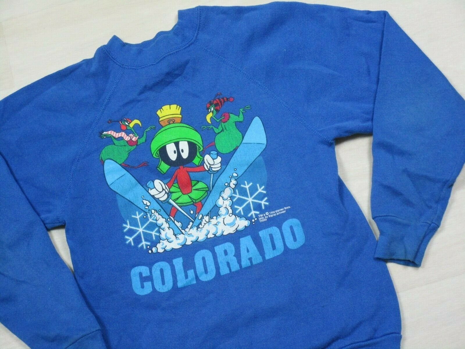 Vintage 1993 Marvin Martian Crewneck Sweatshirt Size (10-12) Colorado Space Jam